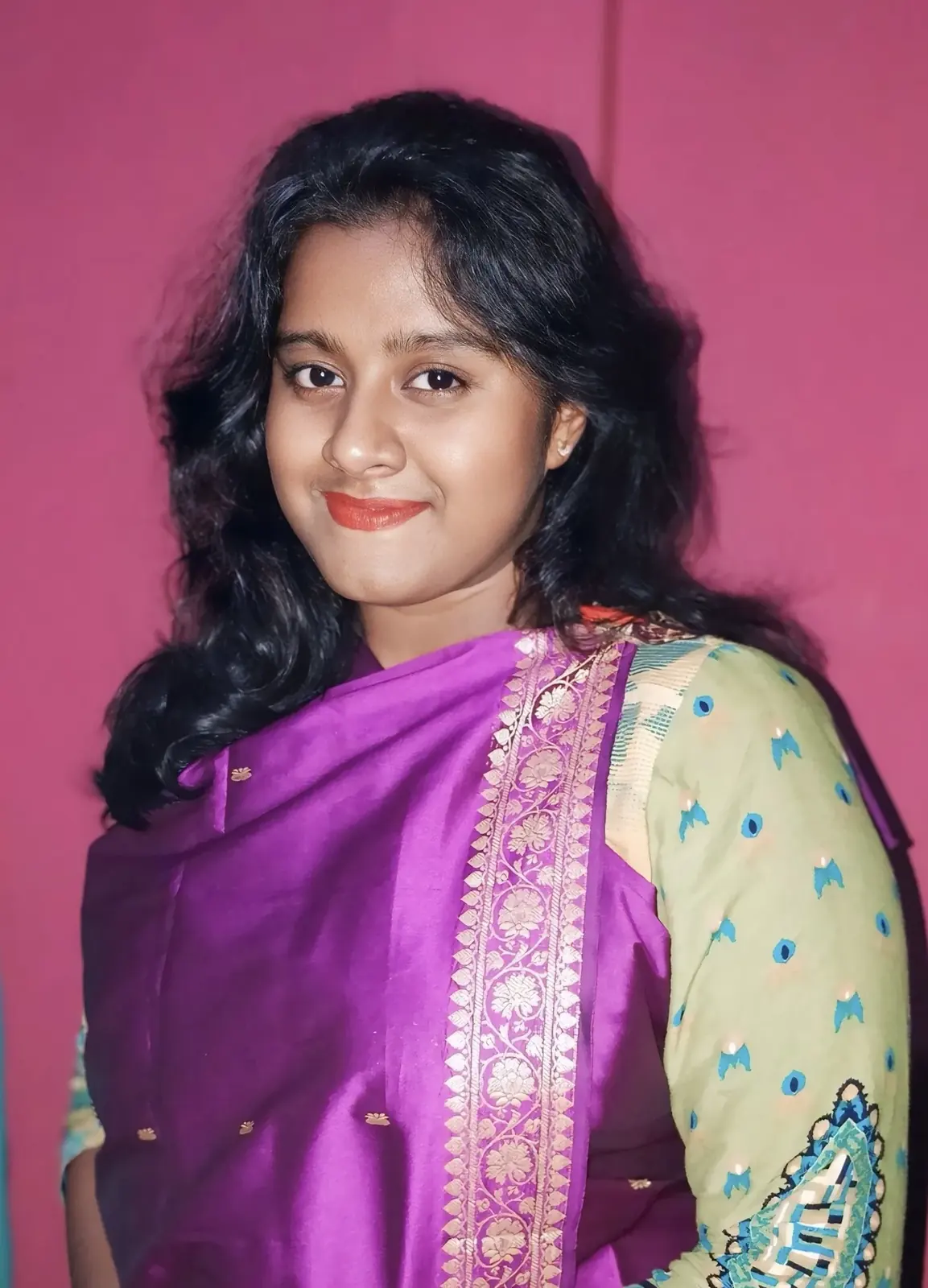 Purple saree